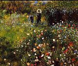 Pierre Auguste Renoir Famous Paintings - Summer Landscape Aka Woman With A Parasol In A Garden